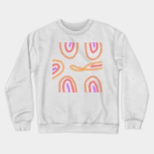 pink blue purple watercolor shapes design Crewneck Sweatshirt